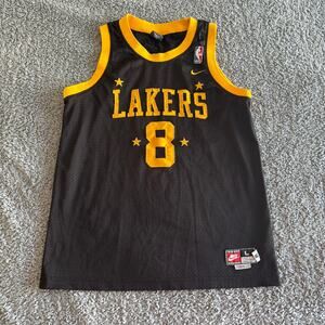 Kobe Bryant Vintage Nike NBA LA Lakers Jersey Black Swingman 1957 Rewind Y-L